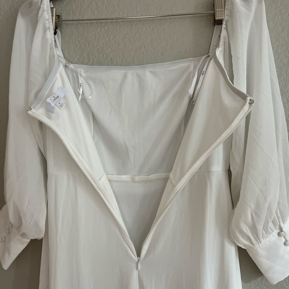 NWOT Feel the Romance White Off-the-Shoulder Maxi Dress - Picture 6 of 7
